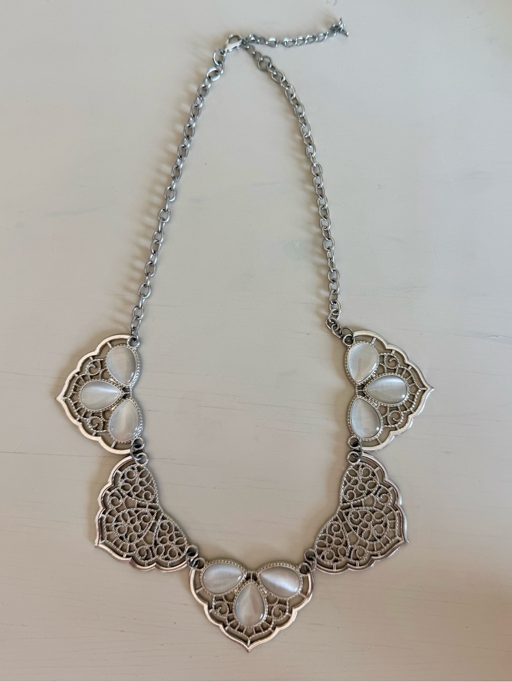 Filigree Necklace With Moon Glow